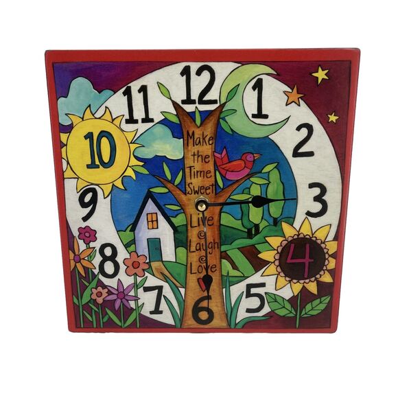 Sticks Other - Sincerely Sticks "Big Time" Square Clock 9 Inch x 9 Inch Made In Iowa